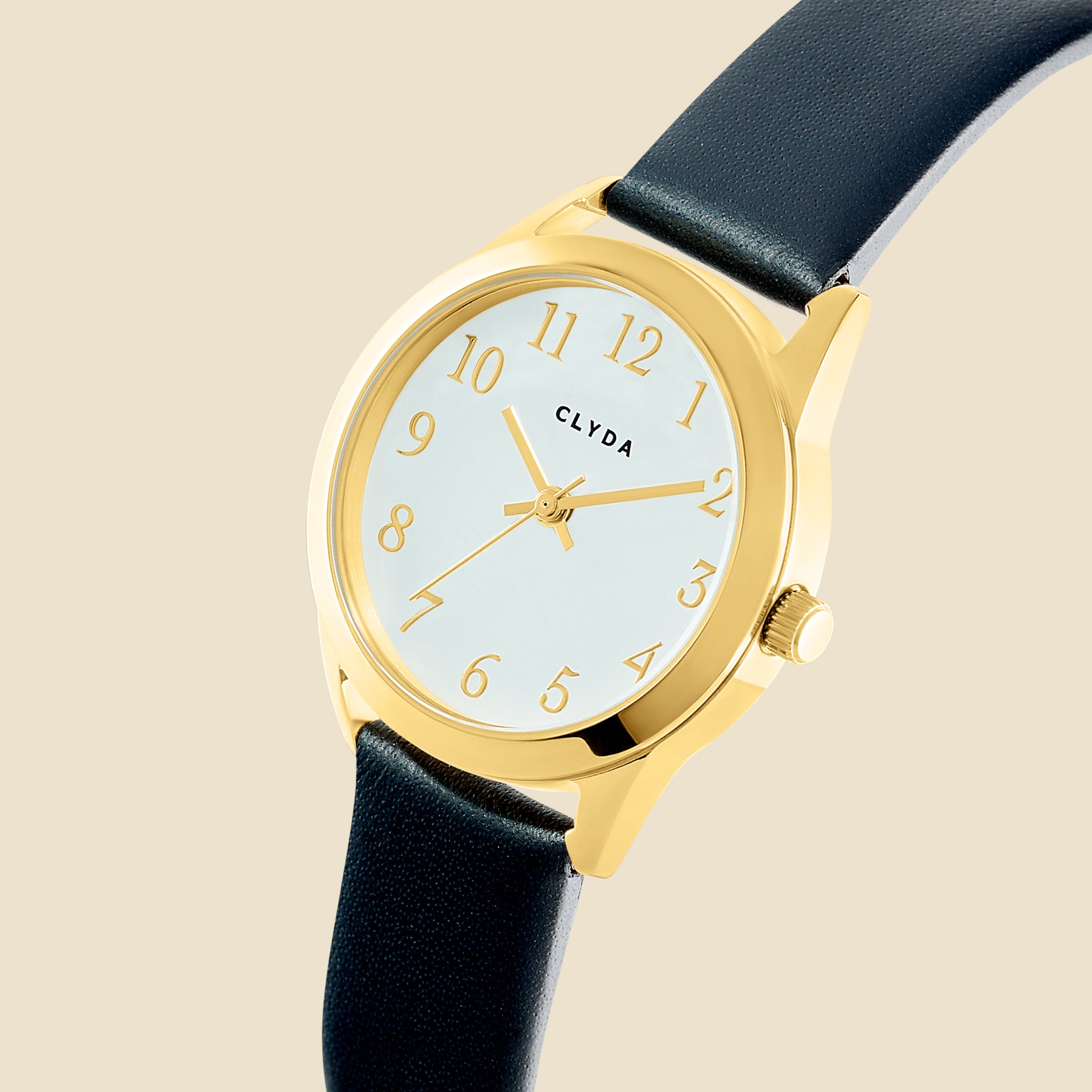 Montre Jeannie doré cuir noir