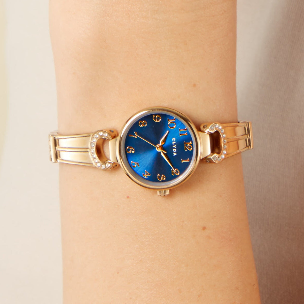 Marielle gold blue watch