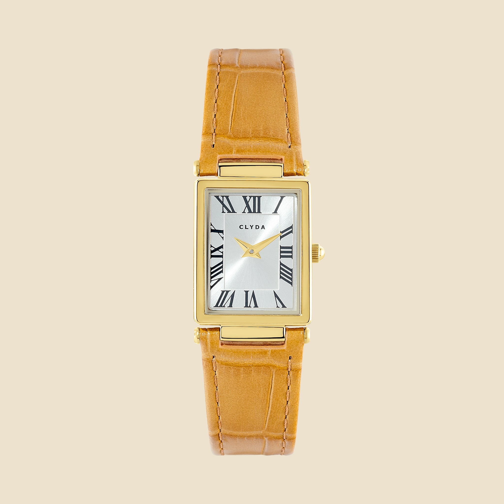 Montre Laure doré cuir marron