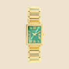Gold watch with a green dial – Laure