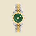 Two-tone watch with green dial – Léa