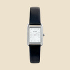 Montre argentée cuir noir – Lalie