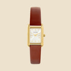 Montre dorée cuir marron – Lalie