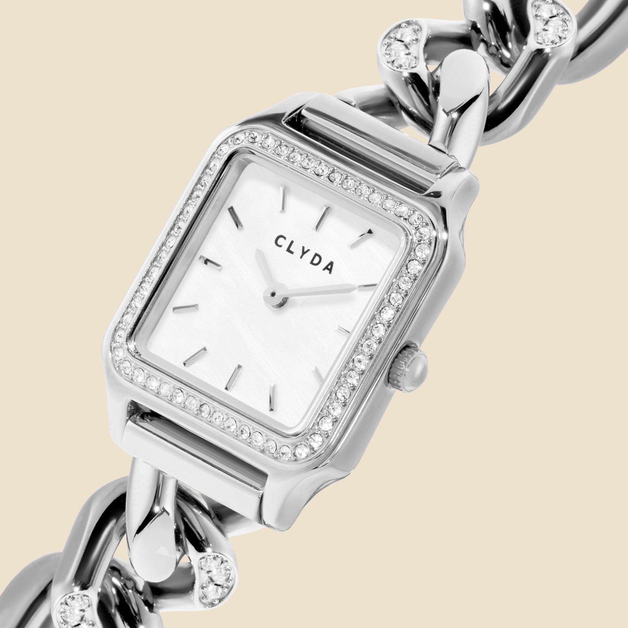 Women's Silver Chain Watch – Serena | Clyda