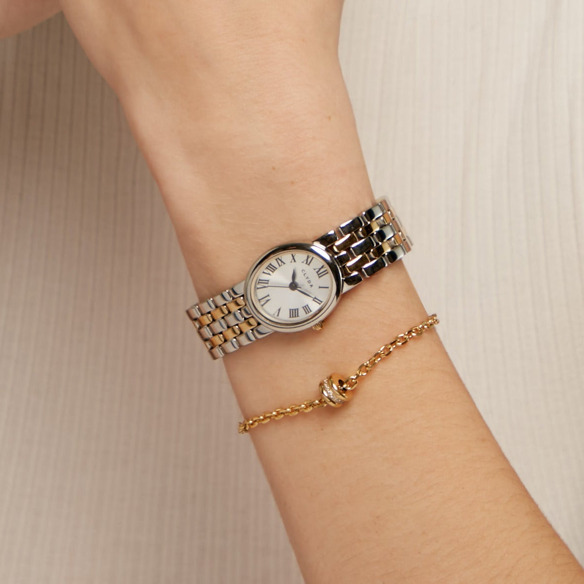 Two-tone silver watch – Camille