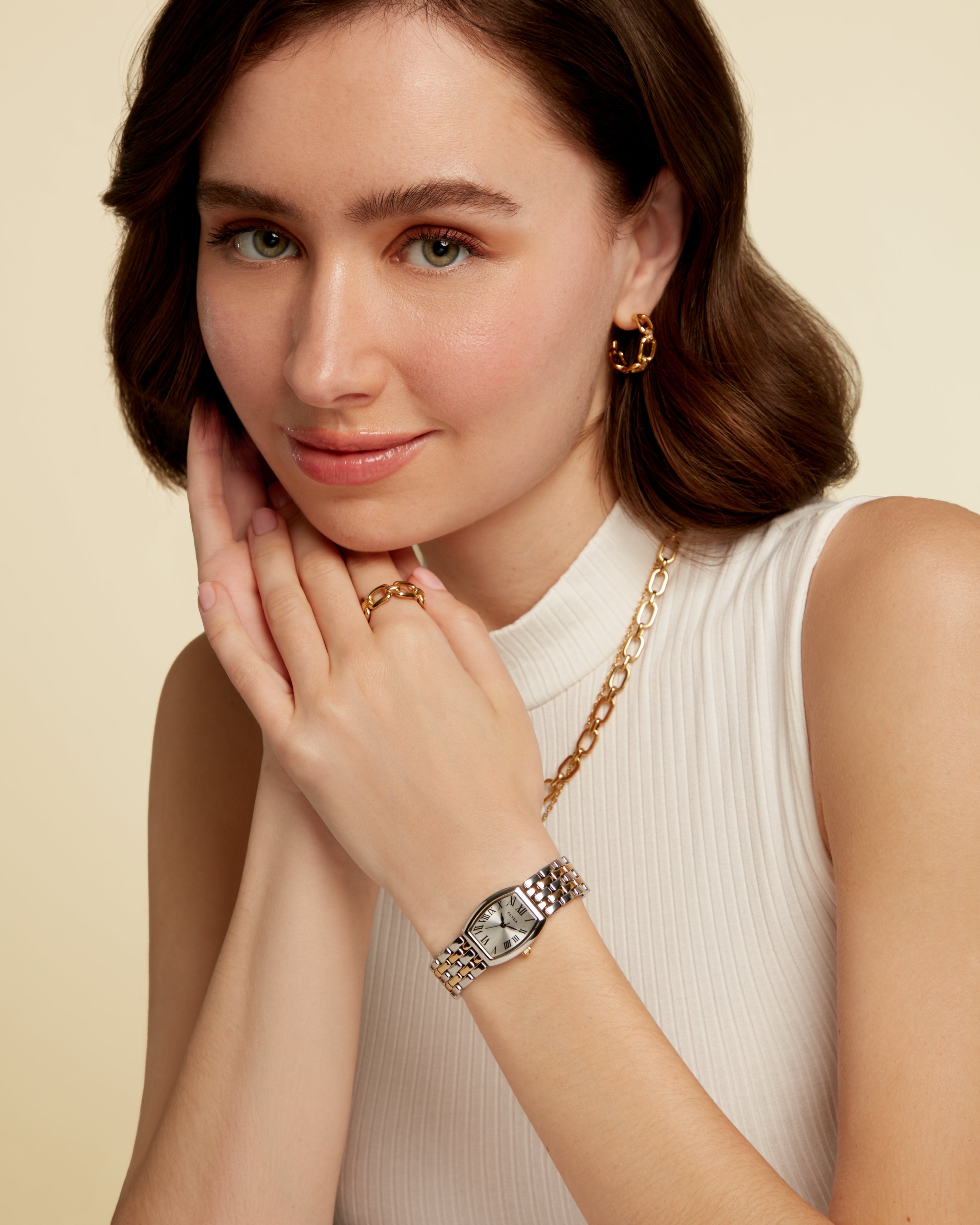 Two-tone silver watch – Claire