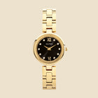 Montre dorée cadran noir - Léonie