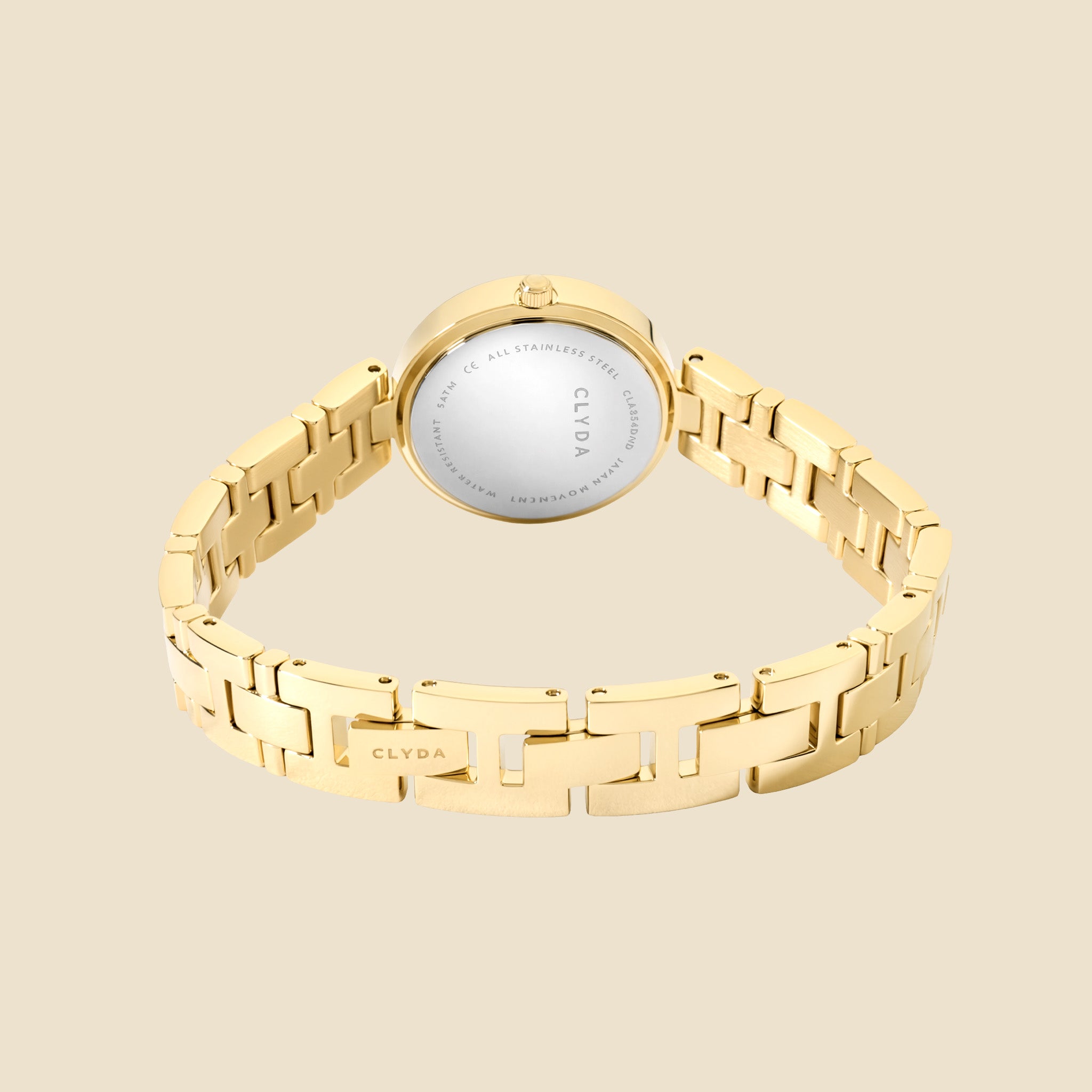 Montre dorée cadran noir - Léonie
