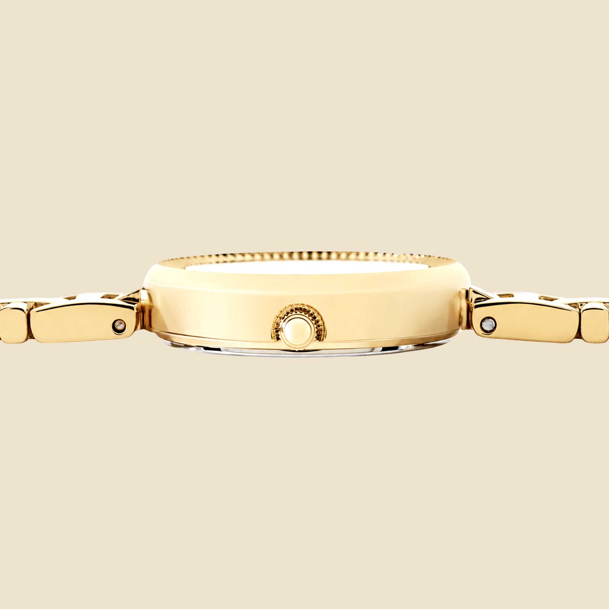 Montre dorée cadran noir - Léonie
