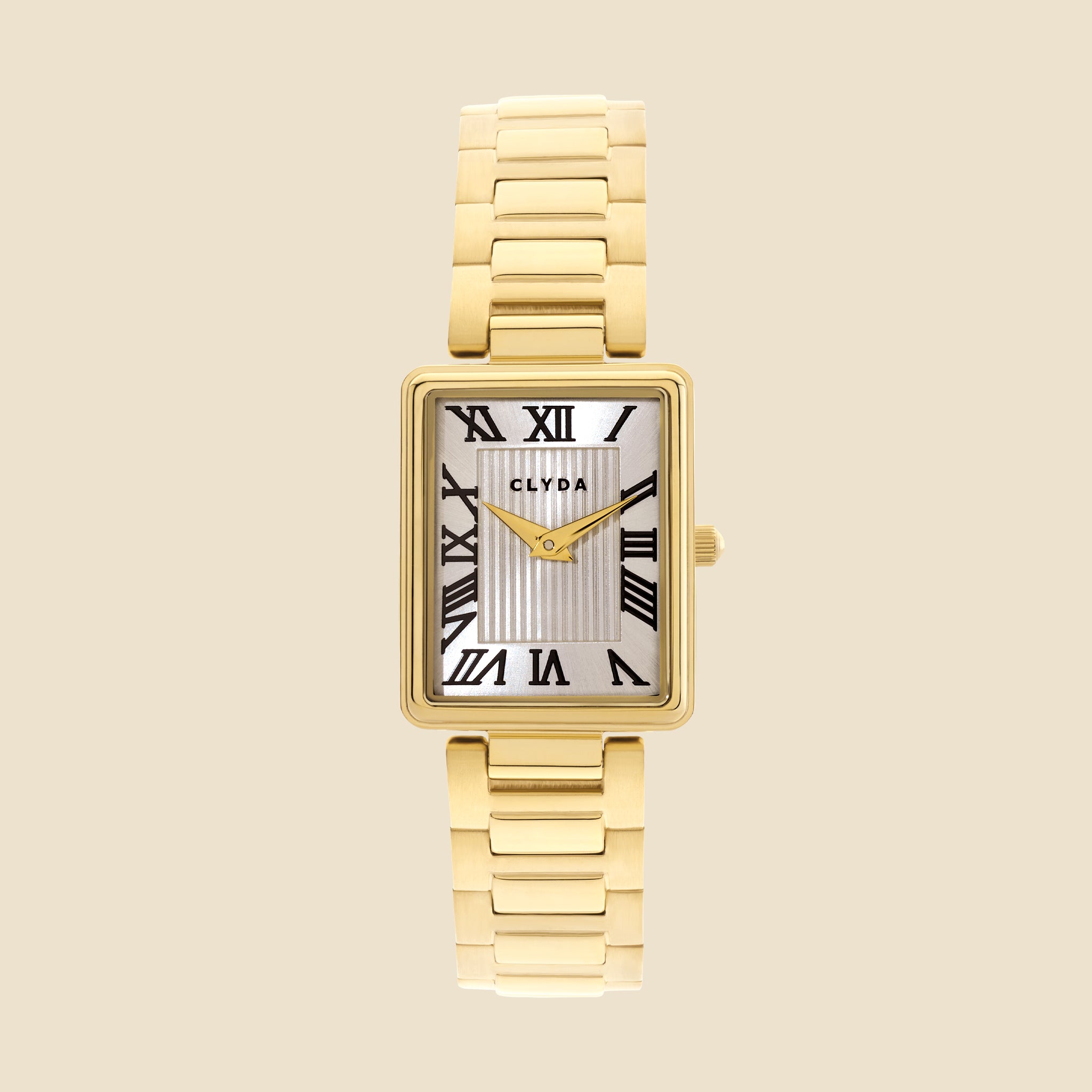 Montre dorée cadran argenté - Léna