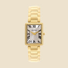 Montre dorée cadran argenté - Léna