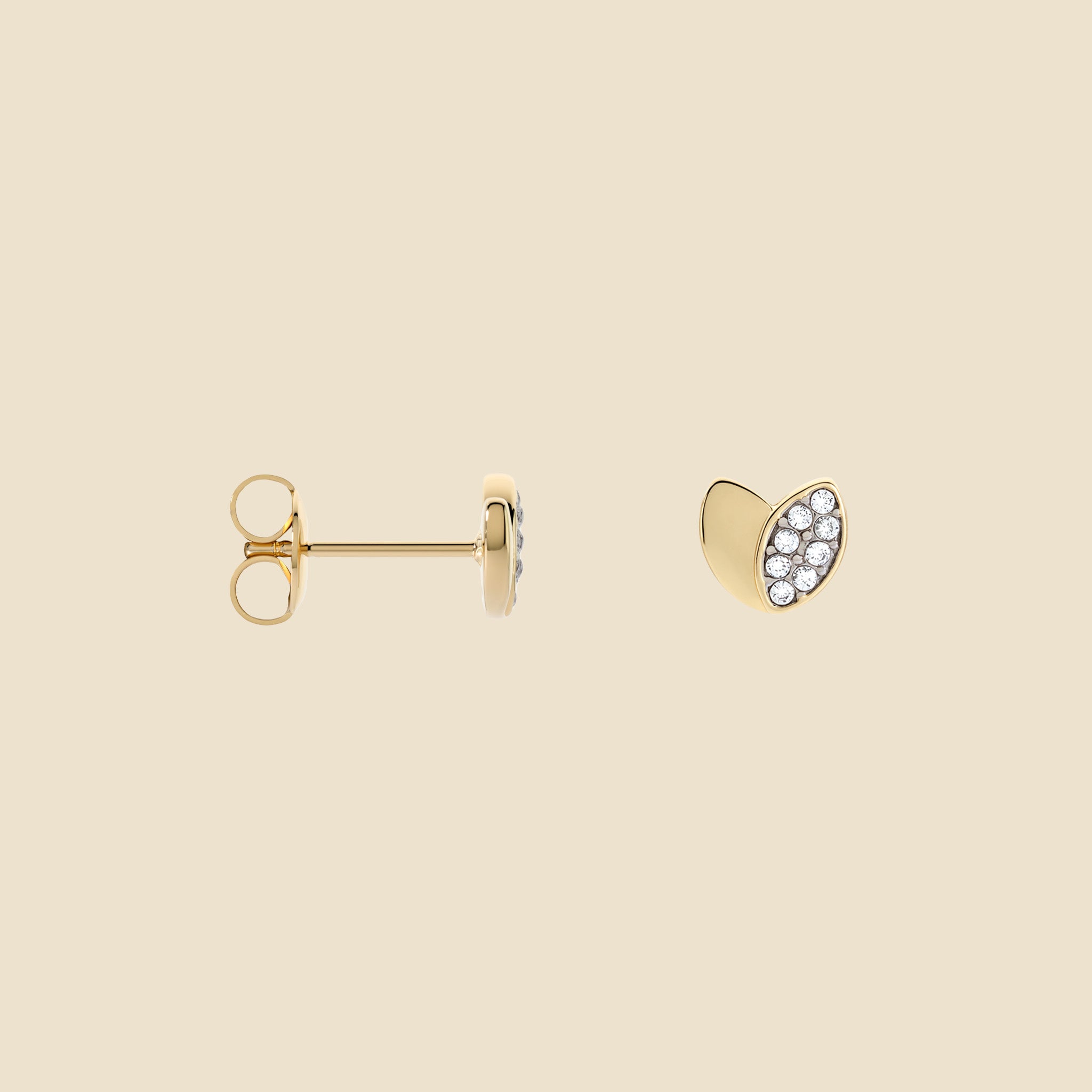 Boucles d'oreilles dorées - Pétale