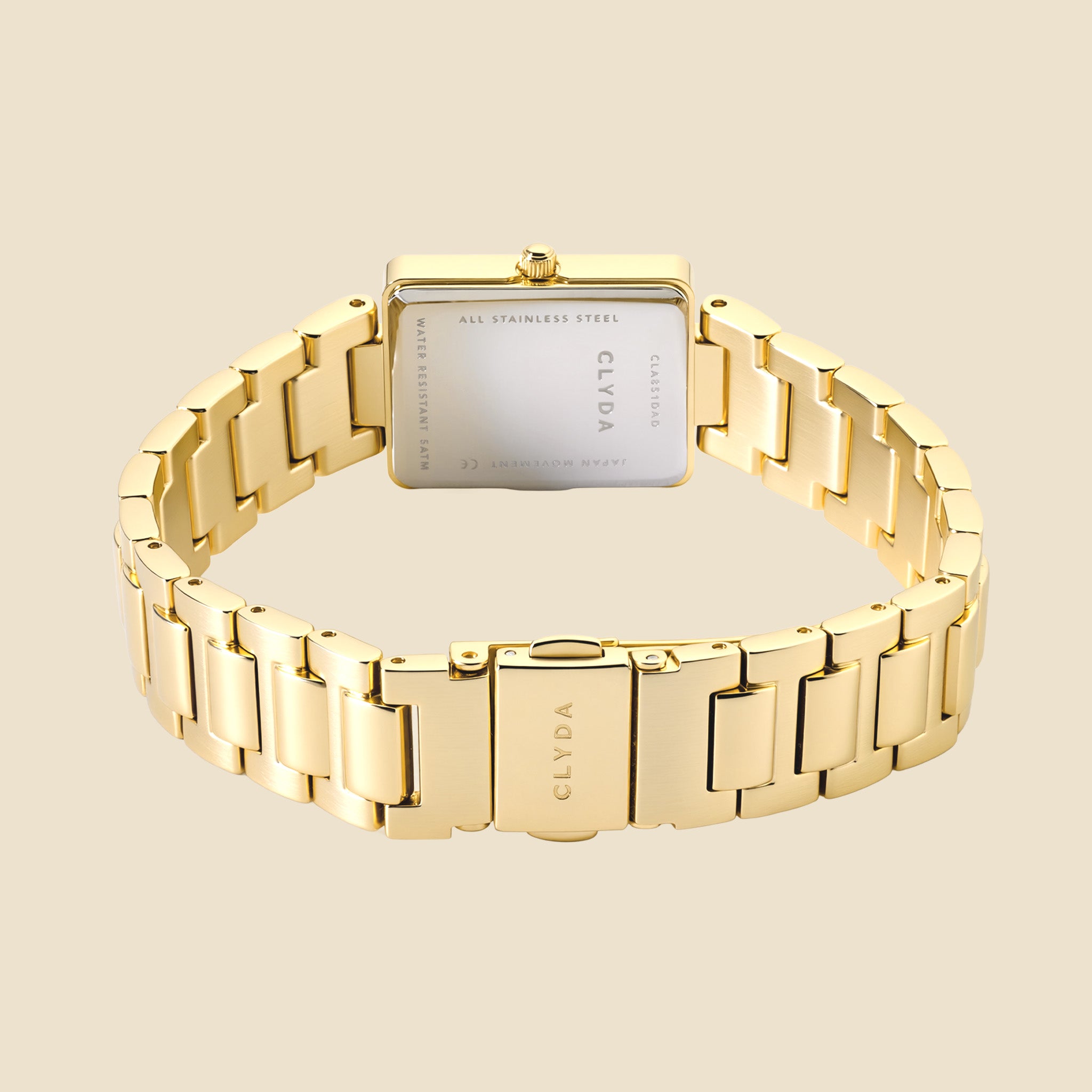 Montre dorée cadran argenté - Léna