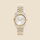 Montre bicolore cadran blanc M - Lucie