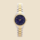 Montre dorée cadran bleu - Inès