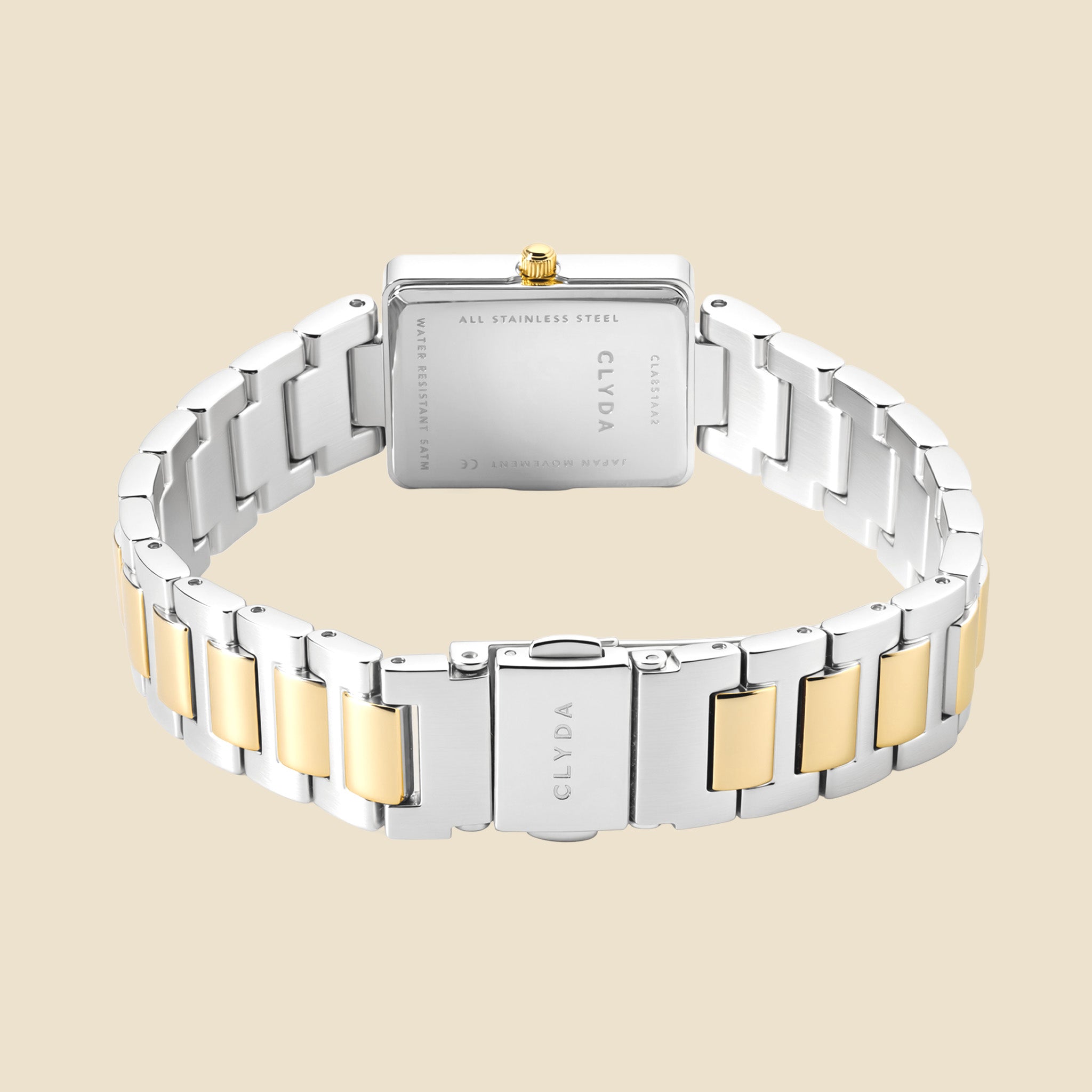 Montre bicolore cadran argenté - Léna