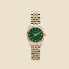Montre bicolore cadran vert S - Lily