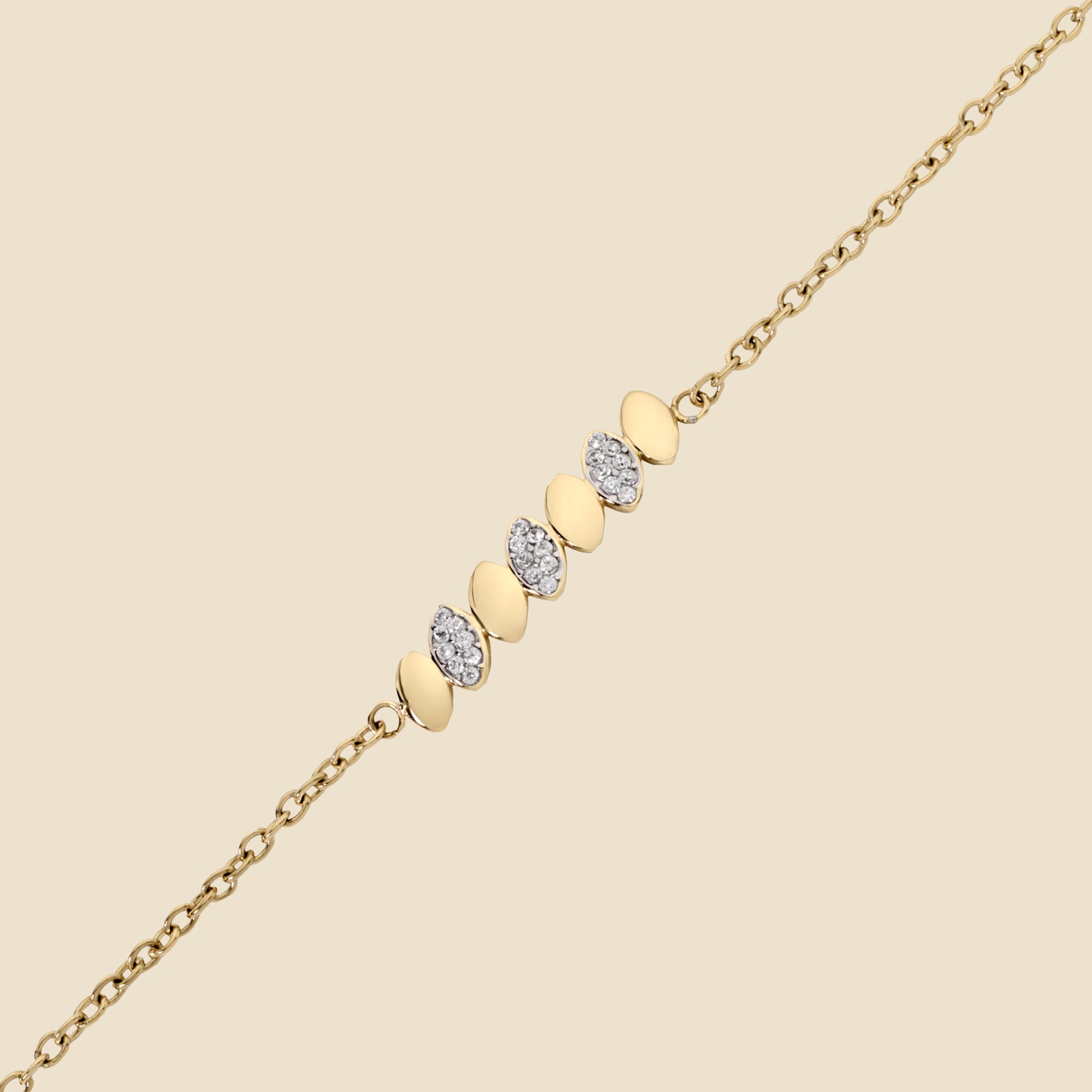 Bracelet doré - Pétale